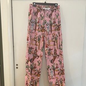 Original Cowboy Pajamas pants Pink Western-Themed size medium